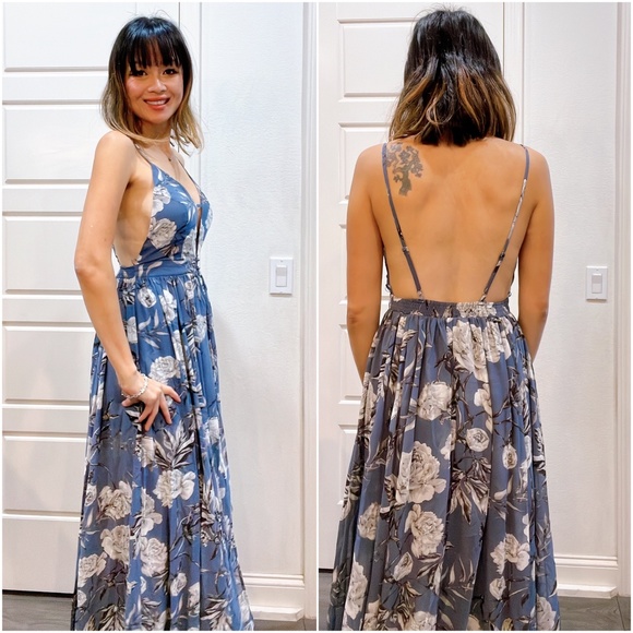 09 Boho Floral Print Jumpsuit Maxi Dress - Picture 4 of 5
